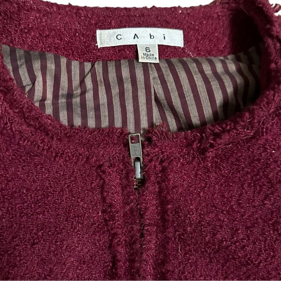 CAbi Britt Boulce Merlot Red Jacket Blazer Size 6 - Picture 8 of 9